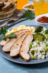 Slices of fried meat