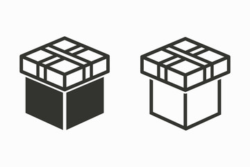 Gift box surprise icon.