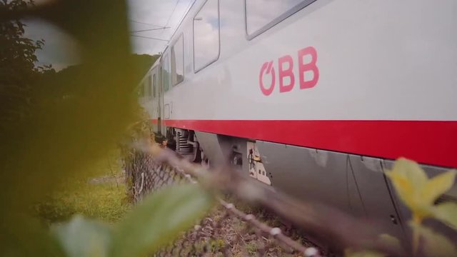 Another clip of a train passing by in Bregenz, Austria