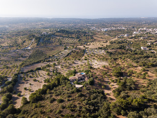 Fototapeta na wymiar Aerial: Luxury house in Mallorca