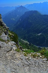 great hike on the Strada delle 52 gallerie - beautiful landscape in Italy with spectacular views - road of 52 tunnels