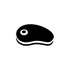 Steak icon simple flat style illustration image