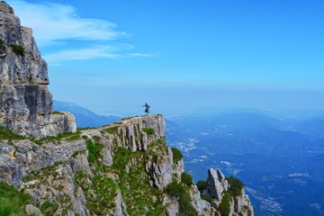 great hike on the Strada delle 52 gallerie - beautiful landscape in Italy with spectacular views - road of 52 tunnels