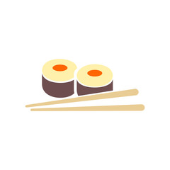Sushi icon simple flat style illustration image