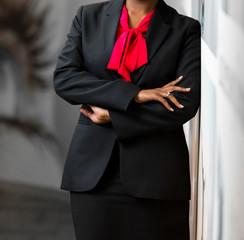 Obraz na płótnie Canvas Cropped head African Business Woman in corporate attire