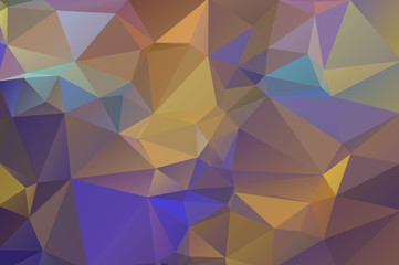 Colorful abstract background from triangles, blue and yellow gradient color