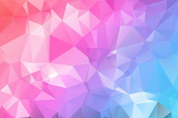 Obraz premium Cool purple, blue abstract background of triangles