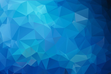 Fototapeta na wymiar Cold blue abstract background of triangles