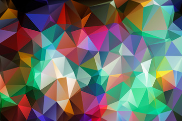 Multicolor rainbow abstract background of triangles, all the colors of the rainbow