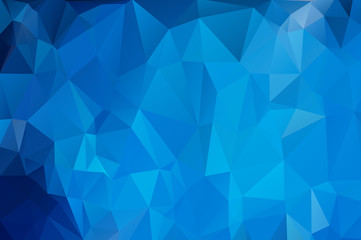 Cold blue abstract background of triangles