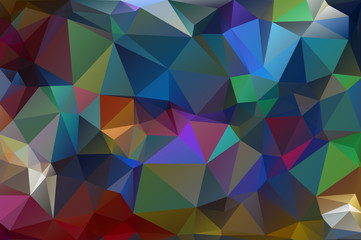 Multicolor rainbow abstract background of triangles, all the colors of the rainbow