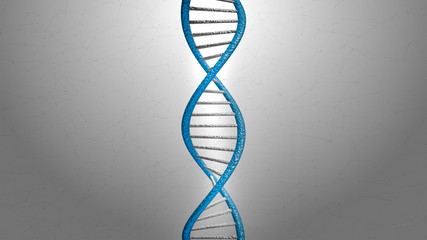 3d rendering blue DNA structure abstract background