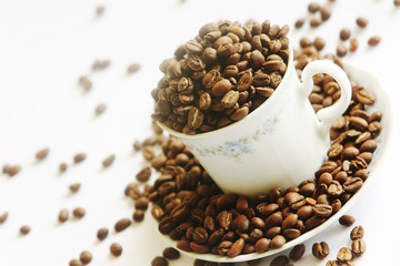 Beautiful roasted coffee beans