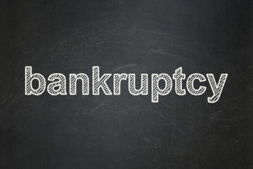 Obraz premium Law concept: text Bankruptcy on Black chalkboard background