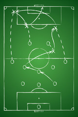 Soccer Tactic Table. The Tactical Scheme Of Three One Two - 213048771