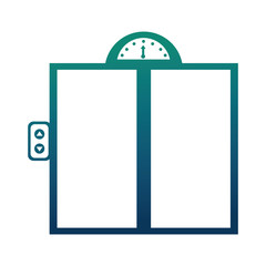 metal office building elevator doors