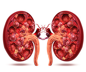 Human kidney cross section