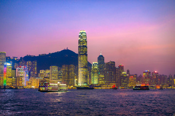 Obraz premium Hong Kong, China Skyline