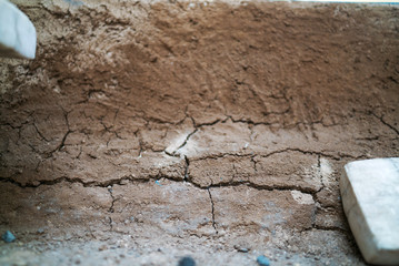 dry mud wall texture background