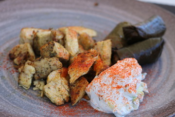  Dolmades greek food from Santorini, Greece