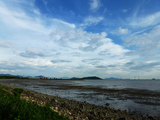 The scenery of the beach, in Xixiang, Baoan, Shenzhen