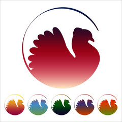 Dove, pigeon logo on white background