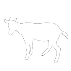 goat outline on white background