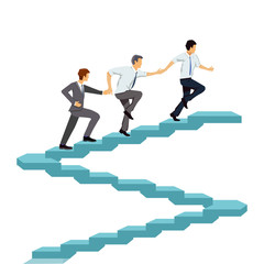 Fototapeta premium Erfolgreich zusammen aufsteigen, Teamwork Illustration