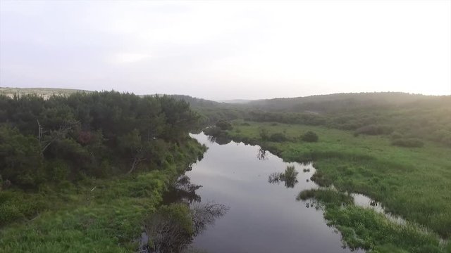 The beautiful Courant d'Huchet river in Moliets-et-Maa