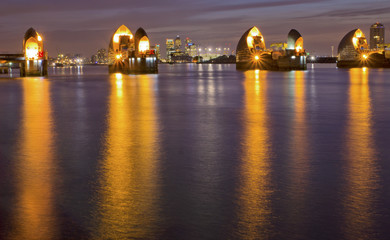 Thames Barrier at Dusk