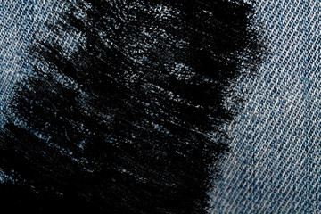 Grunge dirty Jeans blue macro texture for denim background