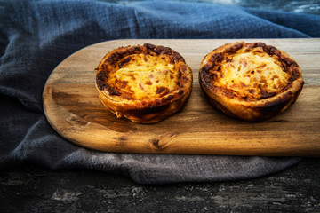 Quiche Lorraine with smoked bacon