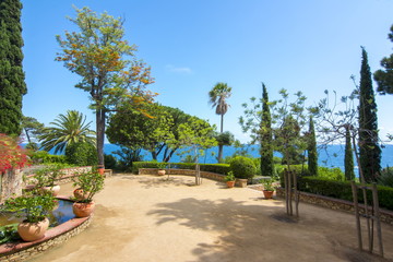 Fototapeta premium Marimurtra botanical garden at Blanes near Barcelona, Spain