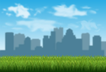 Fototapeta na wymiar Blurred city background Vector illustration
