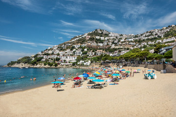 Fototapeta na wymiar Canyelles beach on Cape Creus near Roses on the Costa Brava