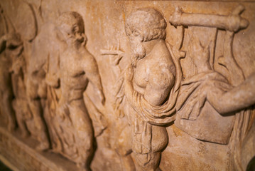 Fototapeta na wymiar historical artifacts stone sculpture, marble stone