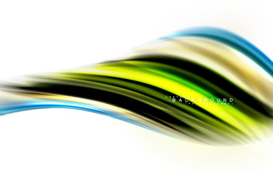 Fluid liquid mixing colors concept on light grey background, wave and swirl curve flow line, trendy abstract layout template for business presentation, app wallpaper banner, poster or wallpaper