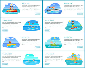 Water Fun Collection of Web Vector Illustration