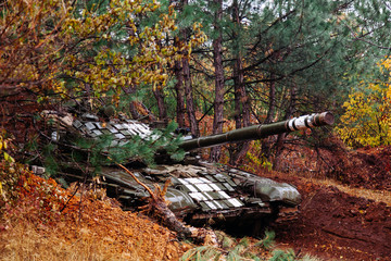 Ukraine Donbass military conflict armed forces and tanks to protect freedom and independence