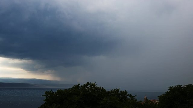 Thunderstorm in Croatia in one summer afternoon
