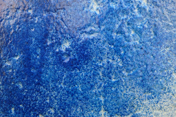 abstract wall background of paintcrush and lines in blue colors. full frame background.