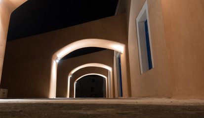 Architectural arches night