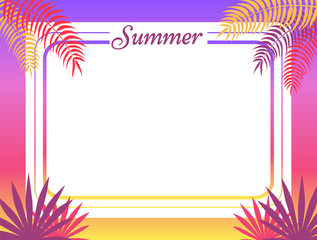 Fototapeta na wymiar Summer Poster Place for Text Vector Illustration