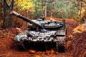 Ukraine Donbass military conflict armed forces and tanks to protect freedom and independence