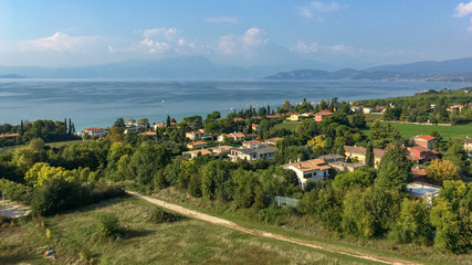 Fototapeta na wymiar panorama Garda Lake Italy