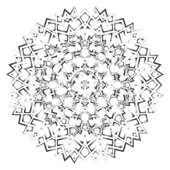 Beautiful round flower mandala. Vector illustration. Abstract.