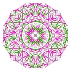 floral mandala, decorative ornament. design for print fabric, tatto. vector.