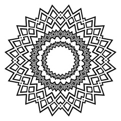 Mandala Style Vector Color Shapes. Abstract design. Decoration for fashion, holiday card, relax illustration.