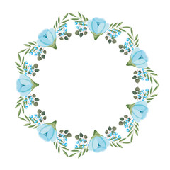 wreath flowers leaves seeds decoration