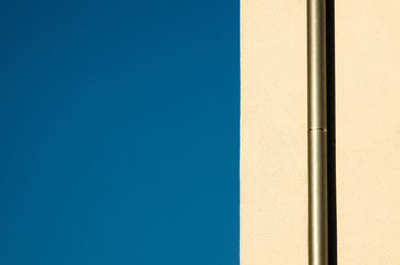 Low Angle View of Building against Blue Sky